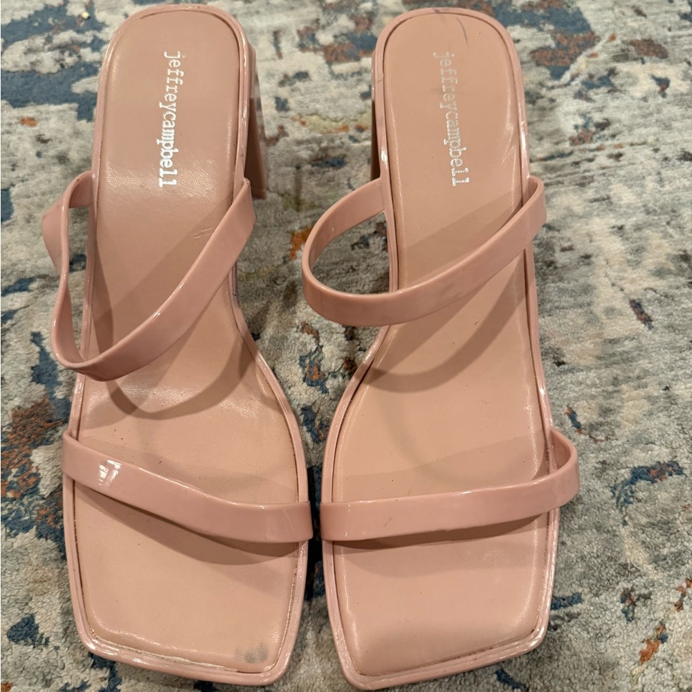 Jeffery Campbell jamm 3 Nude double strap block sandals